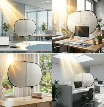 Office Cubicle Privacy Screen – Air Deflector for AC Direct Blow, Sunshade, and Anti-Peeping Barrier