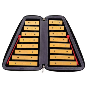 Small Glockenspiel Kindergarten Small Professional 16-Note Children's Instrument Beginner Aluminum Plate Hand Knocking Bell with Stand