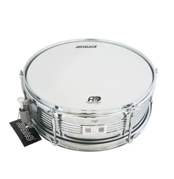 Jinbao JBS1059 Snare Drum JMS-3059E 14-Inch Marching Drum with Leather Strap, Drumsticks, and Bag