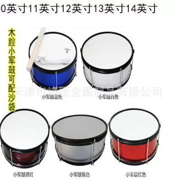 Premium Wood Shell Snare Drum in Various Colors 8 10 12 13 14 Inch Percussion Instrument for Youth Bands