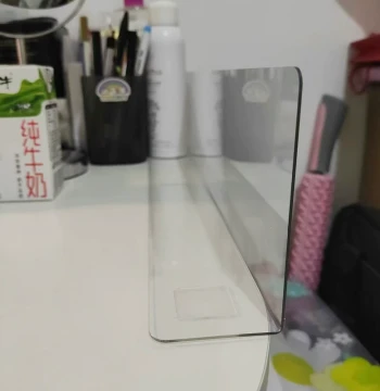 Desk Barrier Desktop Anti-Drop Strip Computer Desk Enclosure Gap Filler Tool Wall Gap Transparent Barrier