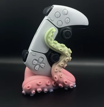 New PS5 Tentacle Controller Stand with Octopus Storage and Sony Logo Display - Creative Desktop Holder