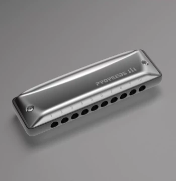 ProReeds 10-Hole Blues Harmonica - Beginner Adult Model with Blue Mesh Grille (Same as Yuan Yuan's Version)