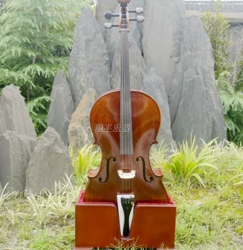 Wooden Cello Base Stand, Display Rack for Bass Instruments, Stable Q-Shape Support Accessory