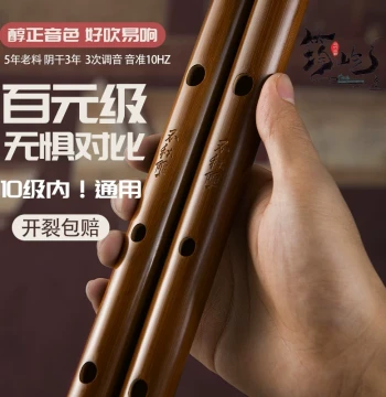 Professional Dizi Ancient Style Beginner Set Handcrafted Bitter Bamboo Flute for Adults and Children Entry-Level Instrument by Yunyi
