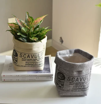 Fabric Nordic ins Creative Cloth Pot Cover Storage Bag Green Plant Potted Makeup Tool Storage Fabric Storage Box
