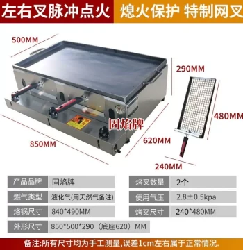 Commercial Gas Burner with Flame Failure Protection for Oil Crisp Bread, Shaobing, Roujiamo, and Egg Pancakes - Oven