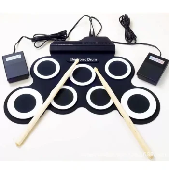 iWord Nuoe USB Roll-Up Electronic Drum Kit - Portable Silicone Practice Pad for Jazz Drums