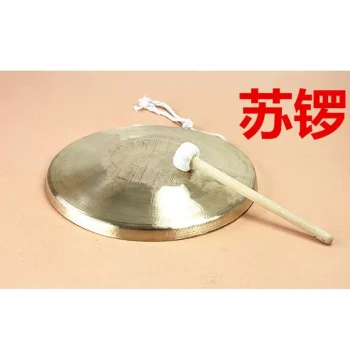 Small Gong, Large Gong, Su Gong 28cm 30cm with Mallet, Resonant Bronze Material, Copper Gong, Large Copper Gong