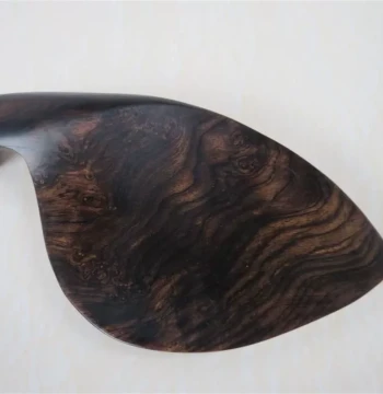 High-Quality 4/4 Natural Ebony Violin Tailpiece and Chinrest, Single Piece