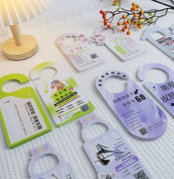 Custom Door Hanger Ads Door Handle Cards Irregular Promotional Cards for Cars, Locks, Beauty, Housekeeping, Loans, Parking Plates - Design and Printing