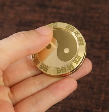 Brass Click Coin Fidget Toy - Stress Relief PPB Finger Spinner Creative EDC
