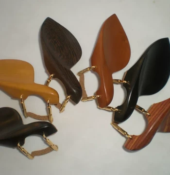 Premium Violin Accessories: Chinrest with Screws, Available in Ebony, Boxwood, Bird's Eye Maple, Jujube, and Red Sandalwood