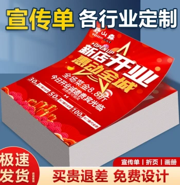 Custom Flyer Printing, Color Brochure Design, Single/Tri-Fold A4/A5 Posters, Advertising Booklet Production