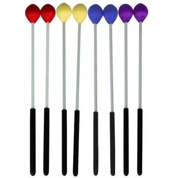Premium Percussion Mallets with Colorful Yarn Wrap and Maple Handles for Marimba and Xylophone