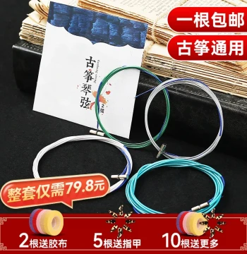 Professional Guzheng Strings: Full Set 1-21 Steel-Core Nylon Strings, Single String Available