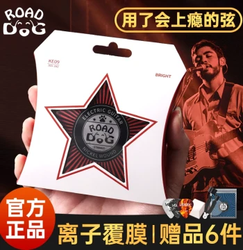 Lugou Electric Guitar String Set, Full Set with Coated First String, Rust-Proof Strings for Performance and Practice, Gauge 10-46