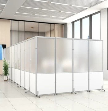Office Frosted Acrylic Screen Partition Factory Workshop Folding Movable Transparent Divider Sliding Activity Screen