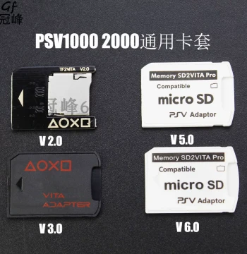 TF Card Adapter for PSV Compatible with PSV1000 and PSV2000 - Memory Card Converter PSD2VITA Ejectable Sleeve