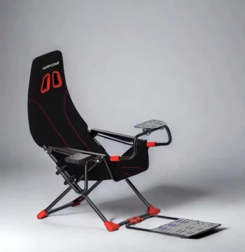 Foldable Racing Wheel Stand for Simulators – Portable Storage Compatible with Moza R5/R9 and Logitech