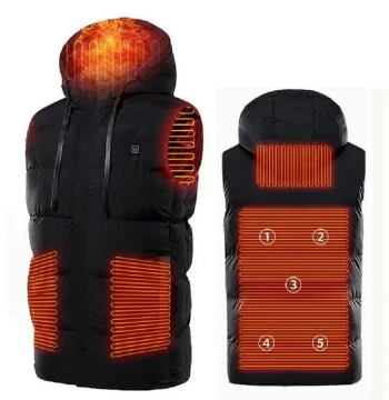 Men Autumn Winter Electric Heating Polyester Vest
