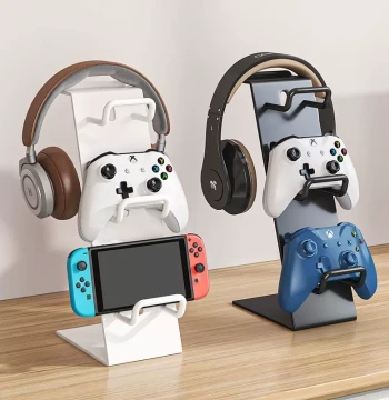 Universal Game Controller Stand for Desktop Storage – Compatible with Xbox, PS5, Switch, and Headsets