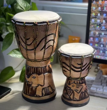 Djembe Kids Beginner Performance Small Hand Drum 4/6/8 Inch Goat Skin Kindergarten Toy Drum Decorative Drum