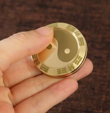 Brass Clicker Coin Fidget Toy, Push-Pop Stress Relief EDC Gadget