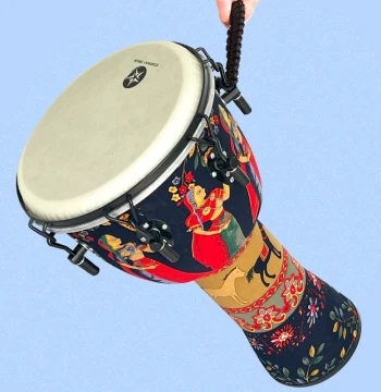 African Drum with Goat Skin: 11-inch/12-inch Professional Performance Grade Yunnan Lijiang Drum for Beginners and Adults