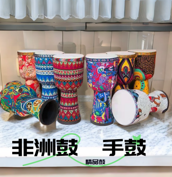 African Drum 9-Inch Goat Skin Djembe, Factory Direct Sale for Schools and Kindergartens, Lightweight Kids Drums in 8-inch and 10-inch Sizes