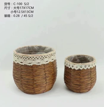 Hand-woven Flower Pot and Basket for Floral Arrangements and Succulents