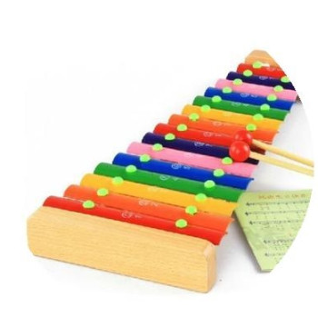 Jisu Tianyi 15-Note Aluminum Alloy Hand-Xylophone, Small Glockenspiel, Professional Percussion for Kids and Kindergartens