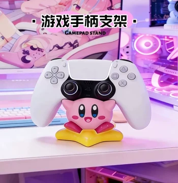 Cute Kirby Game Controller Stand and Display Shelf, PS4/PS5 Peripheral Desktop Decor