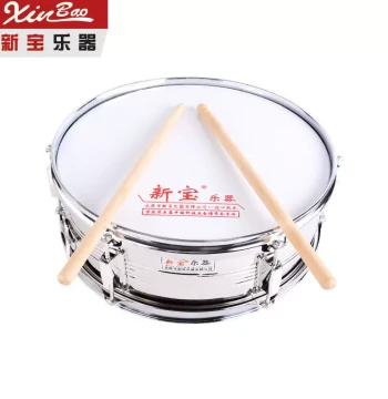 Premium 14-inch Snare Drum - Student Marching Band Instrument, Double-Tone Stainless Steel Small Drum