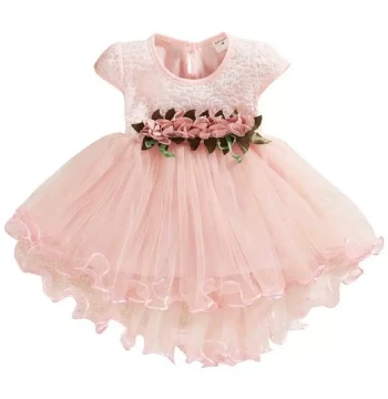 Floral Tulle Ruched Princess Dresses For Toddler Baby