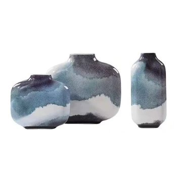 Yunhai Handmade Ceramic Vase New Chinese European Style Creative Living Room TV Cabinet Entryway Display Shelf Decor
