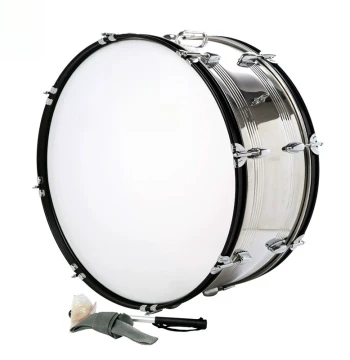 Professional Bass Drum 25/24/22 Inch, Full Aluminum Die-Cast, School Professional Western Marching Band Instrument