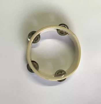 Jingle Rings 4" 6" 8" 10" Wooden Tambourine Rings Percussion Instruments Kindergarten Enlightenment School Music Teaching Aids