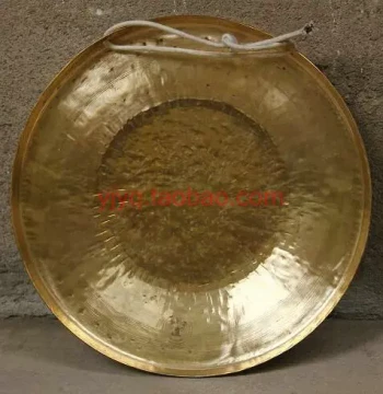 Handcrafted Professional Wuhan Bronze Gong by Gao Hongtai, 36CM Low Tiger Tone Gong, 36cm Bass Tiger Gong