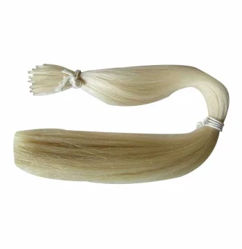 Pure Horsehair Bow Hair for Violin, Cello, Double Bass - 44cm Replacement Hair for Bows and Sticks