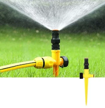 Hose Nozzle Thumb Metal 360° Rotating Automatic Irrigati
