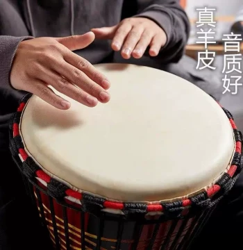 African Drum 10" 12" 13" Adult Model Lijiang Yunnan Goat Skin Hand Drum Adult Dedicated Percussion Instrument