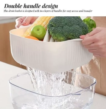 Multifunctional Drain Container Vegetable Washing Colander