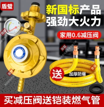 LPG Pressure Reducing Valve - Household Gas Tank Safety Valve, Low-Pressure Regulator for Gas Stoves (New National Standard)
