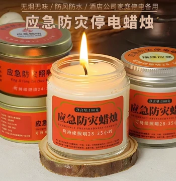 Emergency Disaster Relief Candles - Backup Lighting for Typhoons and Power Outages, Creative Romantic Candle Holders in Home Tin Can