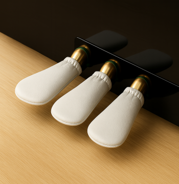 Waterproof & Lint-Resistant Piano Pedal Covers – Premium Faux Leather, Universal Fit for Electric Pianos and Stools
