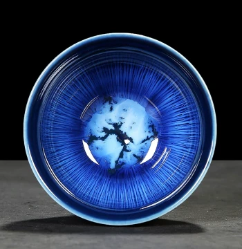 Jianzhan Brushed Starry Sky Large Master Cup, Single Jingdezhen Tenmoku Glaze Tea Cup, Kung Fu Tea Bowl, Single Arhat Cup