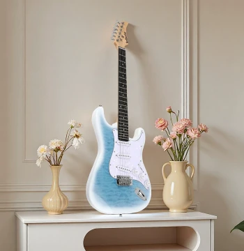Beiduochen Electric Guitar Starter Kit, SSS/SS Pickup Configuration, Professional ST Rock Package with Amplifier and Single Tremolo for Beginners