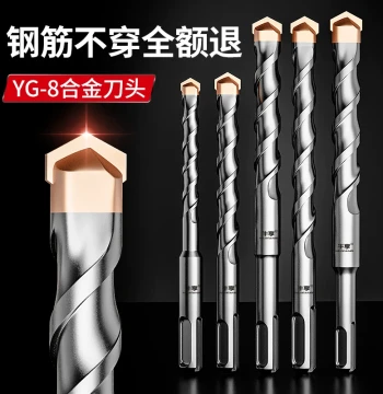 Hammer Drill Bits for Concrete - Extended Round & Square Shank Bits for Slotting and Wall Penetration