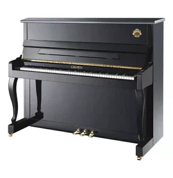 Crown Piano H1 Solid Wood Black Upright